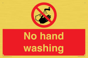 No hand washing